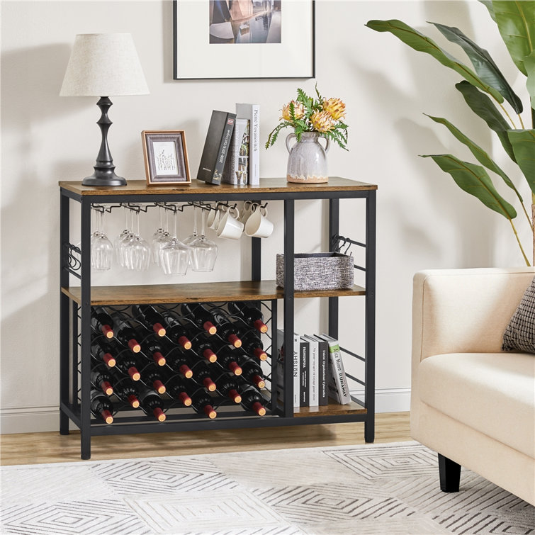 Entryway table best sale with wine rack